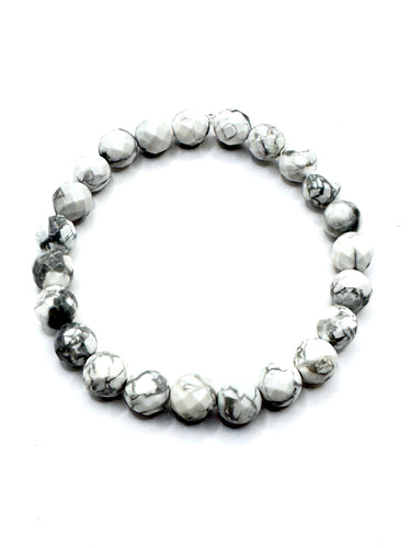 Howlite Bracelet (Faceted)