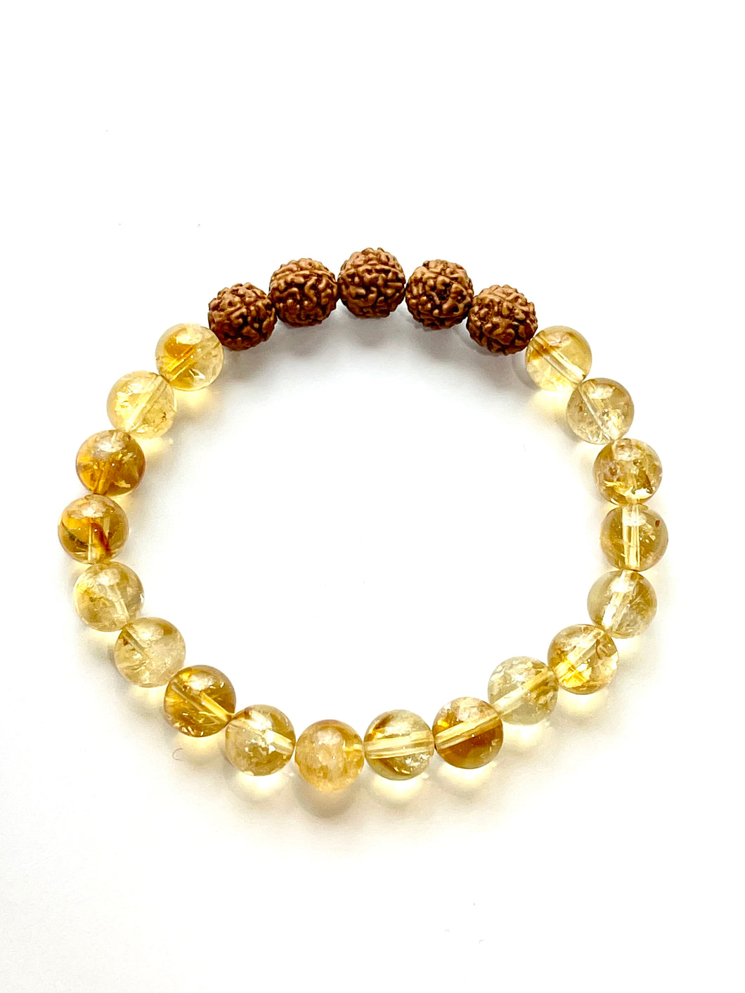 Citrine Bracelet With Rudraksha Om Prakash and Sons