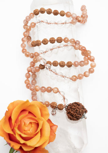 GANESH Sunstone Mala | with Shiv Shakti Grace