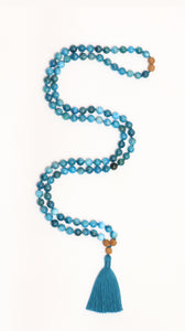 Blue Apatite Mala