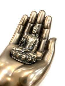 Lord Buddha in Bonded Bronze (Resting on Palm)