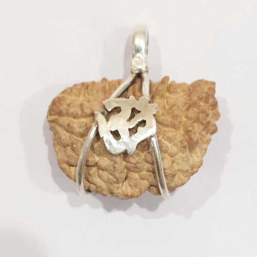 Ek Mukhi (South Indian) With .925 Silver Om Pendant