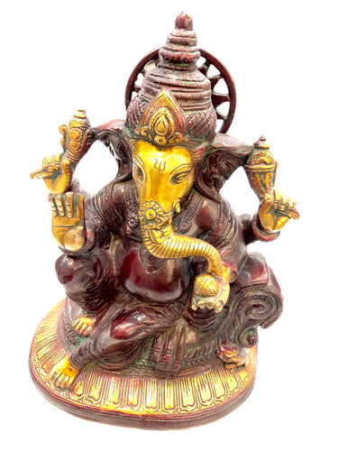 Ganapati with Golden Charm in Panchdhatu