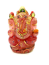 Load image into Gallery viewer, rose-quartz-gemstone-ganesha-idol-1