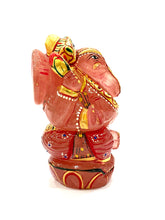Load image into Gallery viewer, rose-quartz-gemstone-ganesha-idol-3
