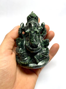 Green Jasper Ganesha