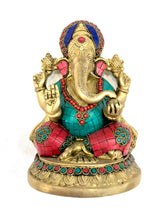 Load image into Gallery viewer, Lord Ganesha Sculpture in Brass