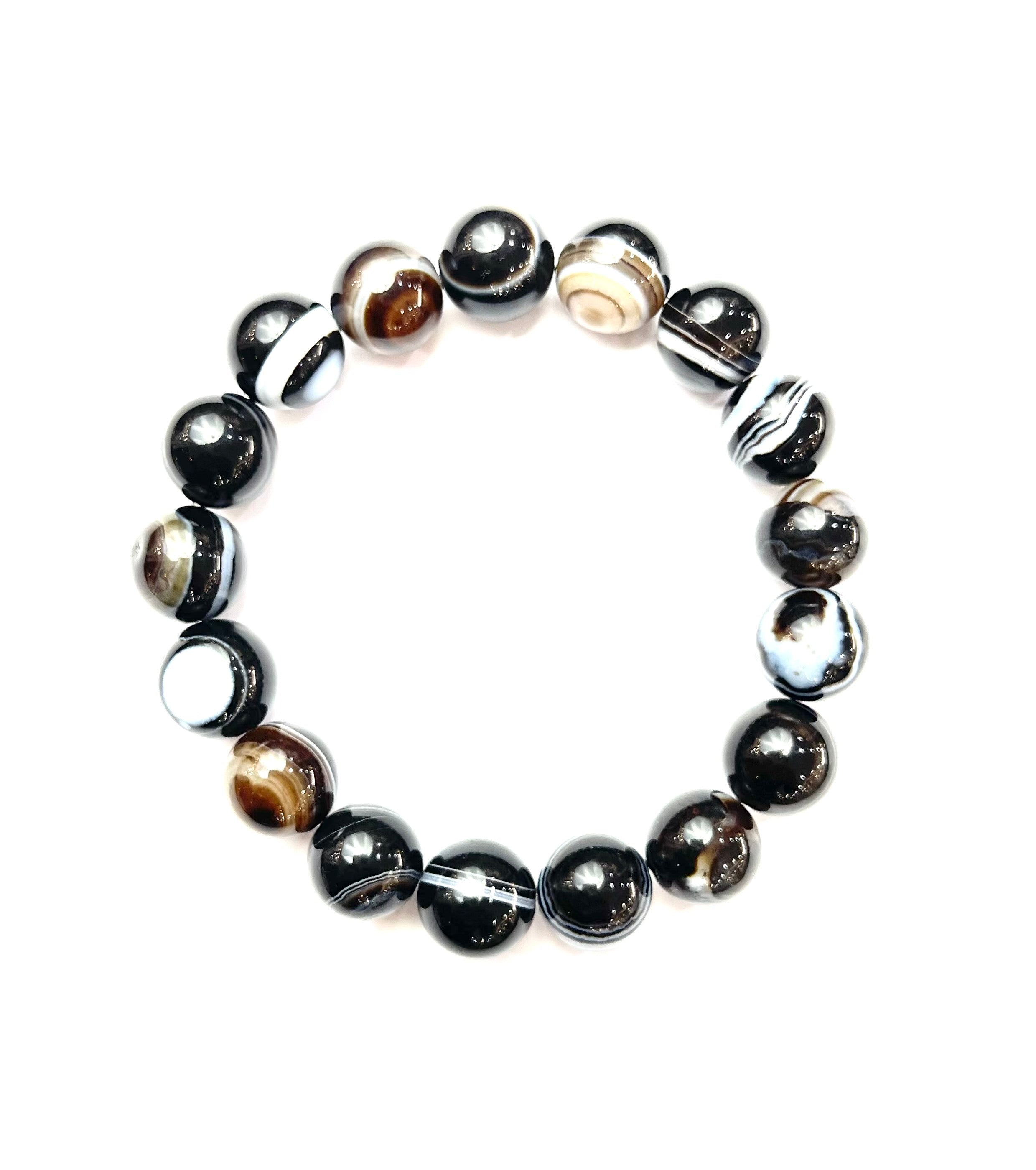 Black Agate and Gold Filled Beads, 4MM, Stretch Bracelets, Set of 8 –  Fortunoff Fine Jewelry