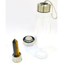 Load image into Gallery viewer, Tiger&#39;s Eye Crystal Infused Water Bottle